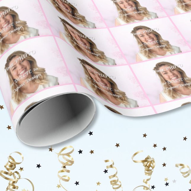 FOTO Presentpapper. ÄNDRA Bakgrundsfärg Presentpapper (Photo gift wrapping paper. Gift wrapping paper roll. Picture gift wrapping paper. Personalized Wrap.)