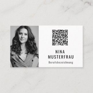 Foto QR Code Vorlagen Visitenkarte Visitkort
