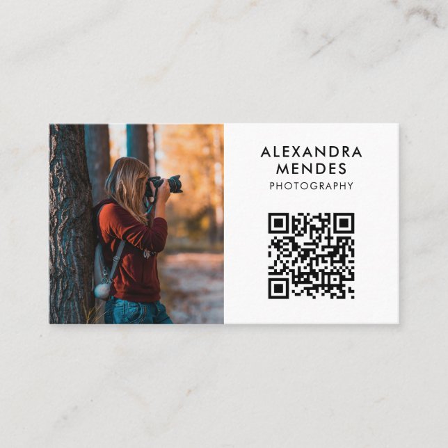 Foto QR-kod, fotograferfotografi Visitkort (Framsida)