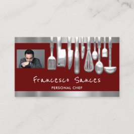 Foto QR-kod Personal Chef Cooking Burgundydì Visitkort