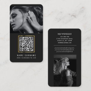 Foto QR-kod social-media, modern sofistikerad Visitkort