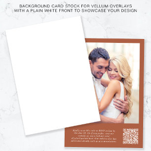 Foto QR-kod Terracotta Background Vellum Overlay Inbjudningar
