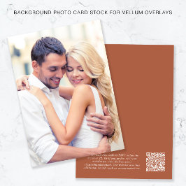 Foto QR-kod Terracotta Background Vellum Overlay Inbjudningar