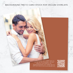 Foto QR-kod Terracotta Background Vellum Overlay Inbjudningar
