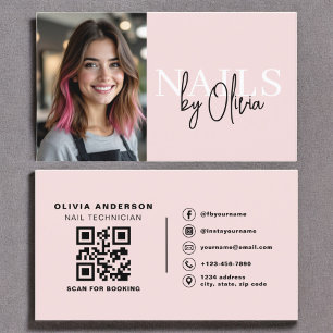 Foto QR Nagel Specialist Artis Typography Visitkort