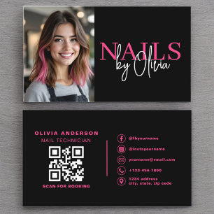 Foto QR Nagel Specialist Artis Typography Visitkort