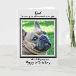 Foto rolig hund Pappa - Lycklig Fars dag - Pappa H Kort