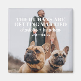 Foto Rolig hund Spara datum Bröllop Magnet