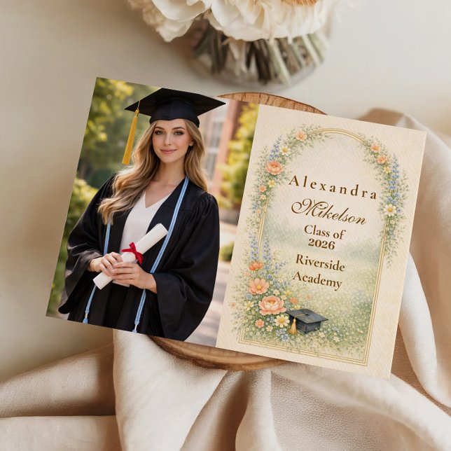 Foto Ros Trädgård Examen Firande Meddelande (Skapare uppladdad)