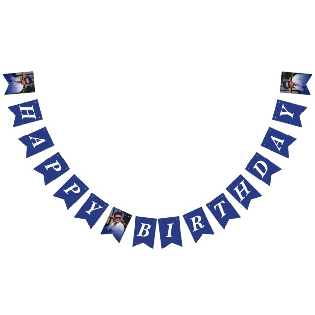 Foto  Rosa Gradient Grattis på födelsedagen Vimplar (Alla)