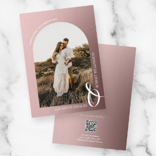 Foto Rosa Guld QR-kod Bröllop Spara Datumet