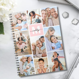 Foto Rosa Monogram med Röda Kinder Anteckningsbok