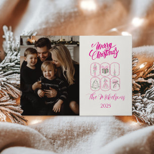 Foto Rosa Nötknäppare Coquette Jul Julkort
