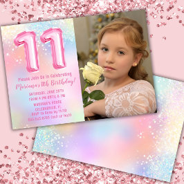 Foto Rosa Regnbåge 11-årsdag Inbjudningar