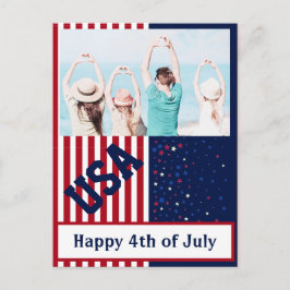 Foto Rött vitt blått Stars USA USA 4 juli Helg Vykort