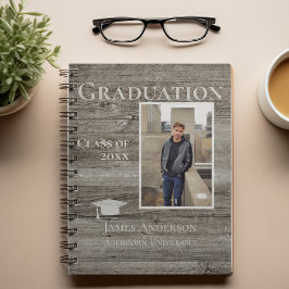 Foto Rustic Wood Studenten Anteckningsbok