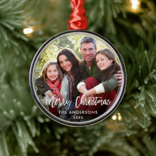 Foto RW för Penselskriptfamiljen God jul Julgransprydnad Metall