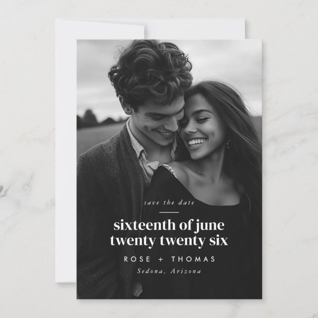 Foto Serif Script Spara datum Datumet (Framsida)