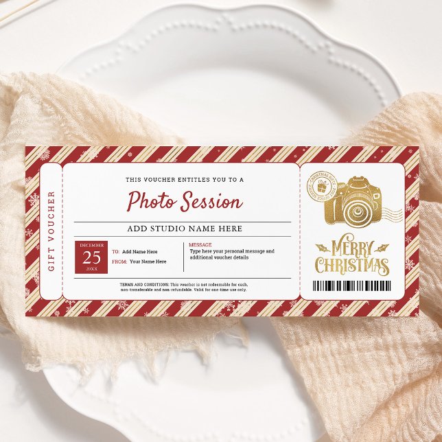 Foto Session Julpresentcertifikat Inbjudningar (Skapare uppladdad)