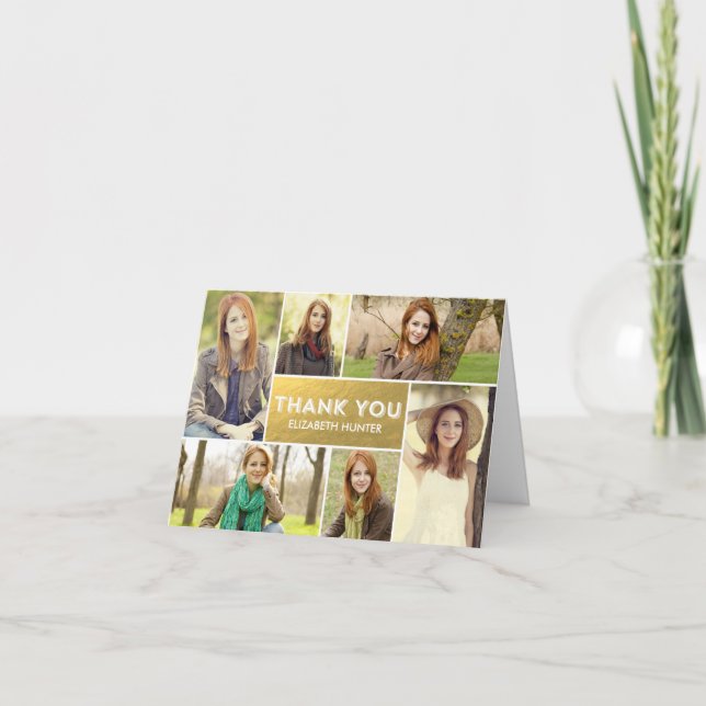 Foto Showcase Studenten - tackkort - Guld (Framsida)