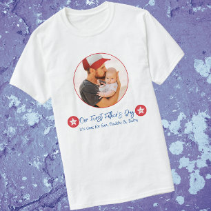 Foto Simple Cute Modern pappa First Fars dag T Shirt