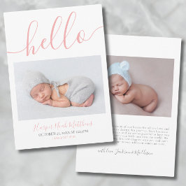 Foto Simple Flicka Birth Notification Meddelande