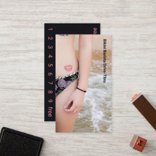 Foto Smile Bikini-kaffe-förmånskort för café-Thru Lojalitetskort