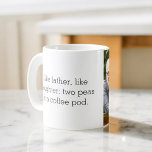Foto som Far som dotter eller son Kaffemugg<br><div class="desc">Vi firar den speciella förbindelsen mellan far och barn med vår hjärtan "Som Far som dotter eller Son" Kaffe Mugg. I personlig mugg fångas kärnan i den unika förbindelse som delas mellan ett pappa och hans barn, skapar den perfekten för Fars dag, födelsedagar eller tillfälle. Den här keramiska mugg är...</div>