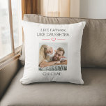 Foto som Far som dotter Kudde<br><div class="desc">Lägg till en personlig beröring till din hemdekanter med Liknande Far som Dotter Dekorativ kudde. Den här charmerande kudden har en hjärtslitande utformning som liknar Far som dotter och firar det speciella bandet mellan pappor och deras döttrar. Det är perfekt för komfort och stil i vilket rum som helst. Oavsett...</div>