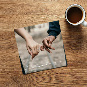 Foto som vi är förlovade med party-kort meddelande