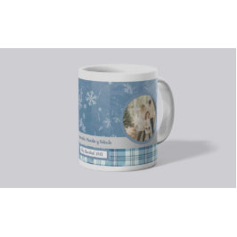 Foto Spanish Feliz Navidad Elegante Azul  Kaffemugg