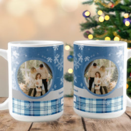 Foto Spanska Glad Jul Elegant Blå Kaffemugg