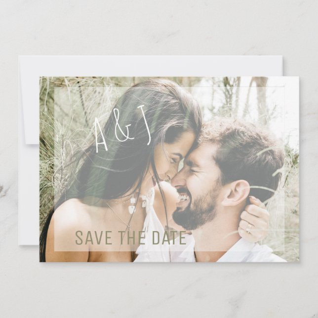 Foto Spara datum Bröllopswebbplats QR-kod  Inbjuda Inbjudningar (Framsida)