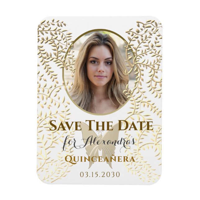 Foto Spara Datum Quinceanera Magnet (Vertikal)