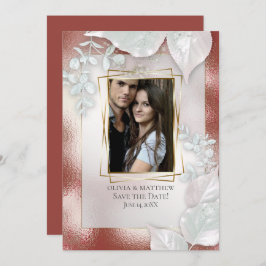 FOTO SPARA DATUM | Terrakotta Glimmer Inbjudningar