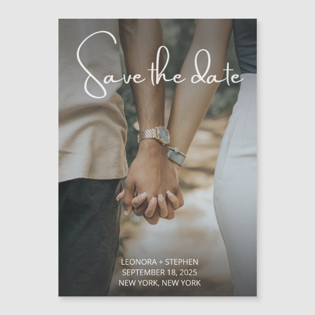 Foto Spara datumet  Magnetisk Inbjudningskort (Framsida)