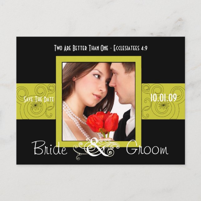 Foto Spara Datumet Meddelande Vykort (Framsida)