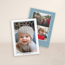Foto - stort God jul - Baby blue accenter