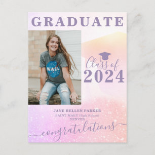 Foto student girly studenten-meddelande vykort