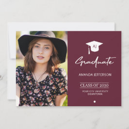 Foto student studenten-annonseringsburgundy meddelande