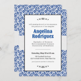 Foto Studenten för blå Blommigt Inbjudningar