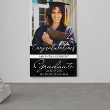 Foto Studenten Gratulerar Grad-klass 2025 Black