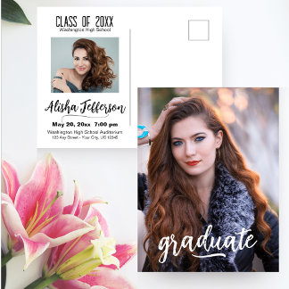 Foto Studenten-meddelande/inbjudan Vykort