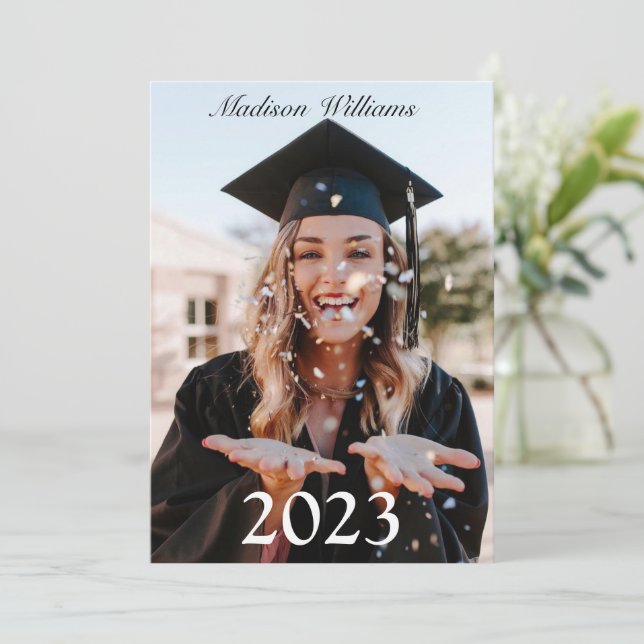Foto Studenten-meddelande Inbjudningar (Stående Fram)