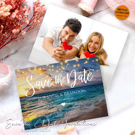 Foto Summer Sunset Tropical Beach Wedding Spara Datumet