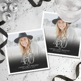 Foto Svart 40-årsfest Pappersservett