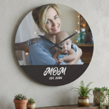 Foto Svart Vitt Skript Mamma Etablerad
