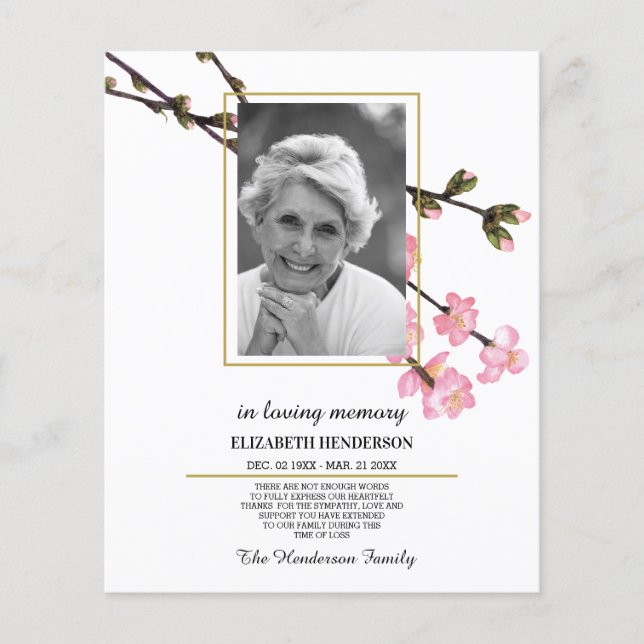 FOTO/Sympati/Tack/I Loving Memory. Flyer (Framsidan)