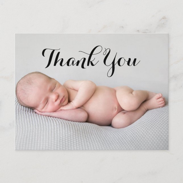 Foto Tack Birth Notification Postcard Vykort (Framsida)