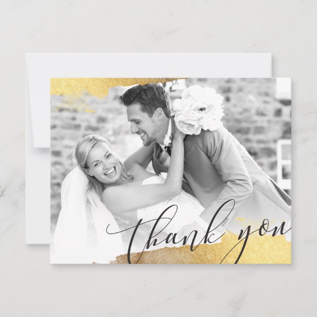 FOTO TACK modern lyx guld förgyllda kanter Kort (Framsida)